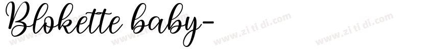 Blokette baby字体转换